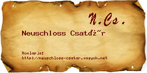 Neuschloss Csatár névjegykártya